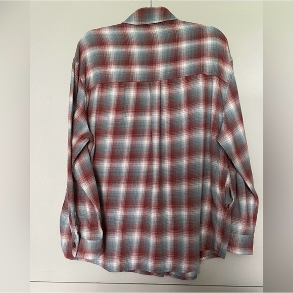 ❄️ NWT Women’s Medium Wild Fable Red & White Checkered Button-Down Top & Pockets - Picture 2 of 7